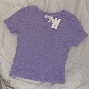 Elodie short sleeve lavender top